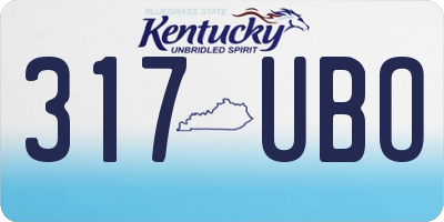 KY license plate 317UBO
