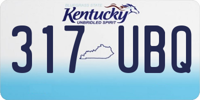 KY license plate 317UBQ