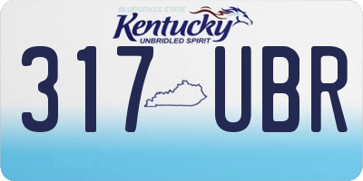 KY license plate 317UBR