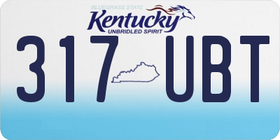 KY license plate 317UBT