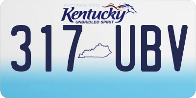 KY license plate 317UBV