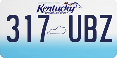 KY license plate 317UBZ