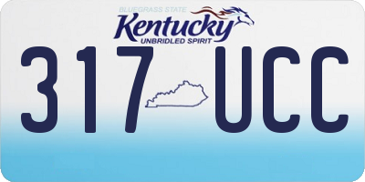 KY license plate 317UCC