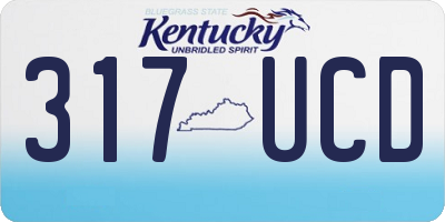 KY license plate 317UCD
