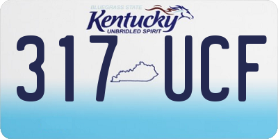 KY license plate 317UCF