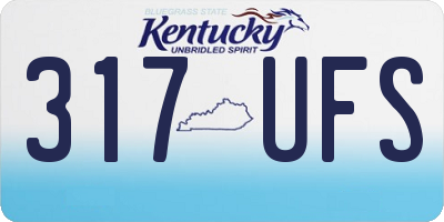 KY license plate 317UFS