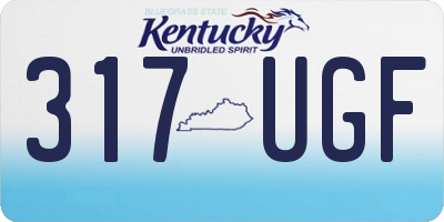 KY license plate 317UGF
