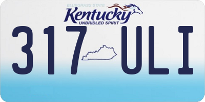 KY license plate 317ULI