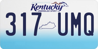 KY license plate 317UMQ