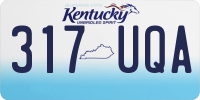 KY license plate 317UQA