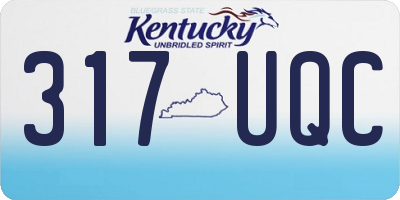 KY license plate 317UQC