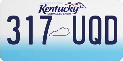 KY license plate 317UQD