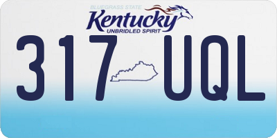 KY license plate 317UQL