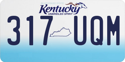 KY license plate 317UQM