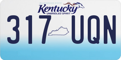 KY license plate 317UQN