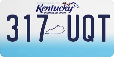 KY license plate 317UQT