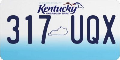 KY license plate 317UQX