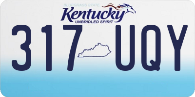 KY license plate 317UQY