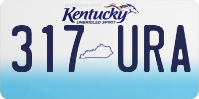 KY license plate 317URA