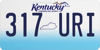 KY license plate 317URI