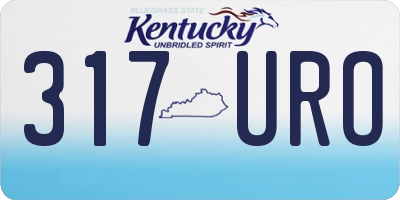 KY license plate 317URO