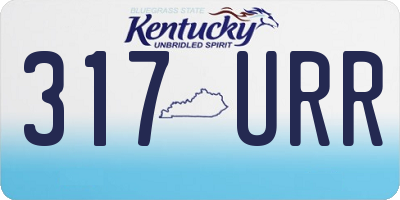 KY license plate 317URR