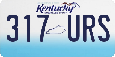 KY license plate 317URS