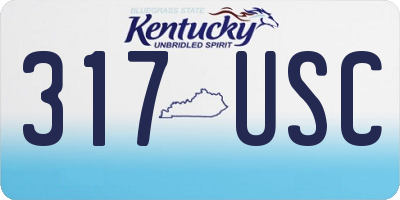 KY license plate 317USC
