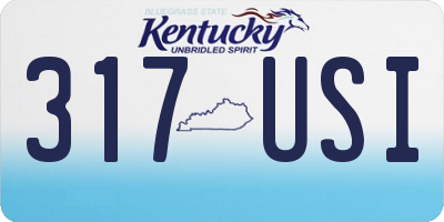 KY license plate 317USI