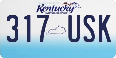 KY license plate 317USK