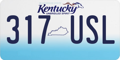 KY license plate 317USL