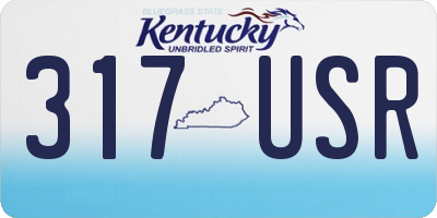 KY license plate 317USR