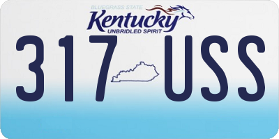 KY license plate 317USS