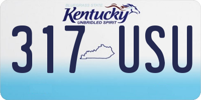KY license plate 317USU