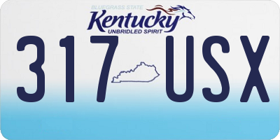 KY license plate 317USX