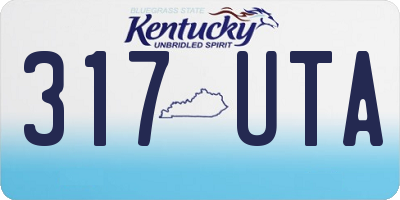 KY license plate 317UTA