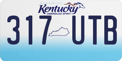 KY license plate 317UTB