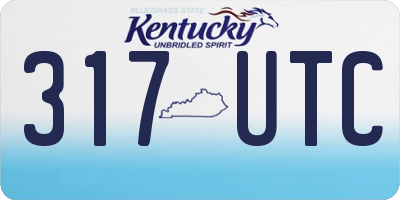 KY license plate 317UTC
