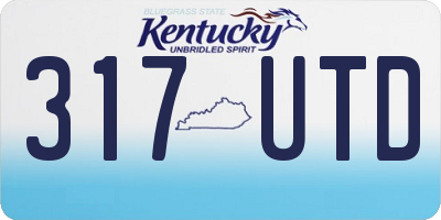 KY license plate 317UTD