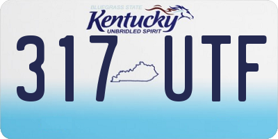 KY license plate 317UTF