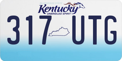 KY license plate 317UTG
