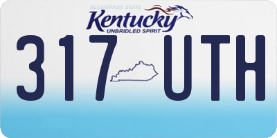 KY license plate 317UTH