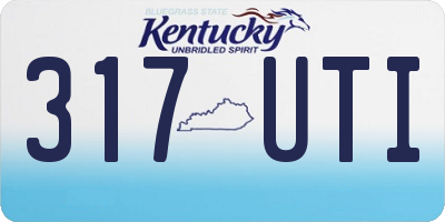 KY license plate 317UTI
