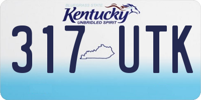 KY license plate 317UTK
