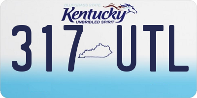 KY license plate 317UTL