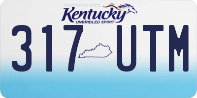 KY license plate 317UTM