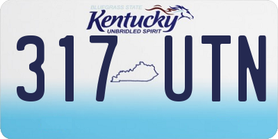 KY license plate 317UTN