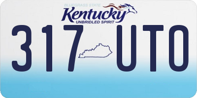KY license plate 317UTO