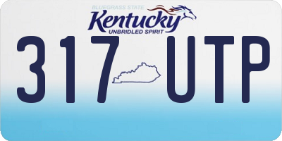 KY license plate 317UTP