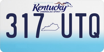 KY license plate 317UTQ